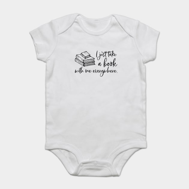 I just take a book with me everywhere. Baby Bodysuit by Stars Hollow Mercantile